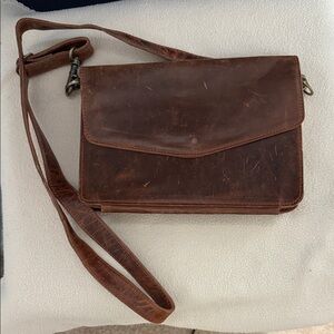 Classic Brown Leather Crossbody Bag